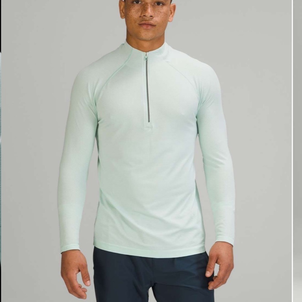 Lululemon Metal Vent Tech Half-Zip 2.0 in Delicate Mint Size XL